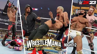 WWE Wrestlemania 39 (Night 2) Full Show Simulation - WWE 2K23 Highlights