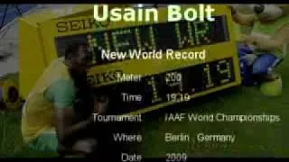 Usain Bolt 200m 19.19 New World Record IAAF Champions 2009 Berlin