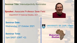 HST Seminar: 27 October 2021 - A/Prof Sean Field