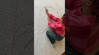 $100 GIANT squiggle rug diy #shorts #diy