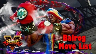 Street Fighter V - Balrog Move List
