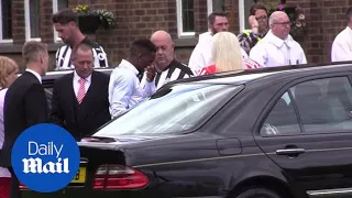 Bradley Lowery's coffin leaves St Joseph's church - Daily Mail