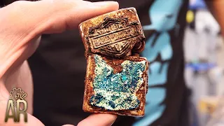 Zippo Lighter Restoration, 24 carat gold plated Harley Davidson edition