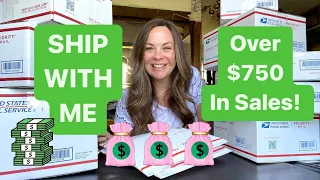 Ship With Me $750+ In Sales | What Sold On Poshmark | Reseller Tips Make Money Thrifting At Goodwill