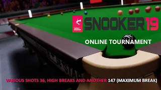 Snooker 19 Online Tournament - Various Shots 36, High Breaks And Another 147 (Maximum Break) (PS5)