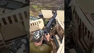 Ukrainian troops training with the Browning M2 machine gun#Ukraine #Russian #War #stopthewar#shorts