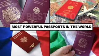 TOP 10 MOST POWERFUL PASSPORTS OF THE WORLD 2024 🌎 .THESE PASSPORTS HOLDER TRAVEL WITH VISA FREE 🌎
