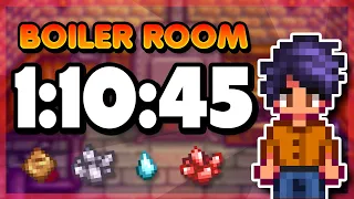 I finished the Boiler Room as fast as possible in Stardew Valley!