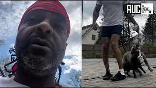 Jim Jone’s LEGS Going Viral After Posting Video Of Him Playing With His Dogs