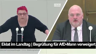 Eklat im Brandenburger Landtag | Begrüßung für AfD-Mann verweigert