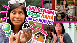 UNA SEMANA siendo MAMÁ DE UN HUEVO🍼🥚(CUIDÉ SU DELICADO CASCARÓN)😱| CONNY MERLIN