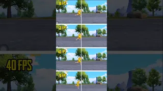 90 FPS VS 60 FPS VS 30 FPS In Slow Motion PUBG MOBILE #shorts