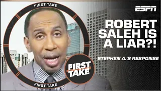 Stephen A. calls out Robert Saleh FOR LYING about Zach Wilson! 🍿 | First Take