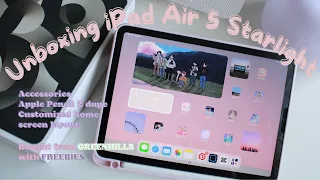 Unboxing iPad Air 5 (Starlight - 256 gb) bought from Greenhills + Accessories + story time | PH