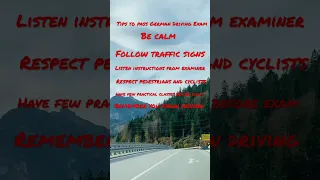 Tip to pass practical Driving Exam in Germany