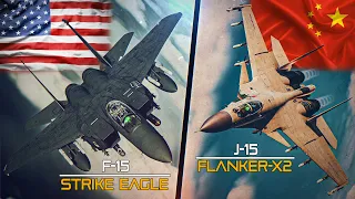 American F-15E Strike Eagle Vs J-15 Flanker X-2 | JDAM Employment | Digital Combat Simulator | DCS |