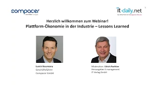 Plattform Ökonomie in der Industrie – Lessons learned