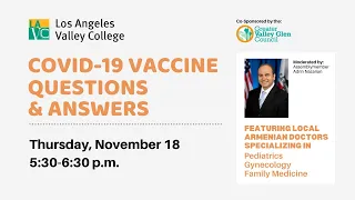 COVID-19 Vaccine Questions & Answers - Thursday, November 18, 2021, 5:30 pm