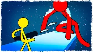 ОГНЕМЕТ vs СНЕЖНЫЙ ЧЕЛОВЕК В STICK FIGHT THE GAME!!!