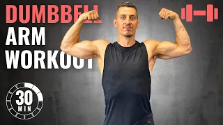 30 Min DUMBBELL ARM WORKOUT | Muscle & Strength