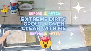 EXTREMELY MESSY CLEAN WITH ME || OVEN & GROUT || AT HOME WITH JILL CLEANING MOTIVATION