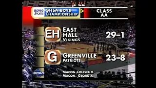 GHSA 2A Boys Final: East Hall vs. Greenville - March 5, 2005