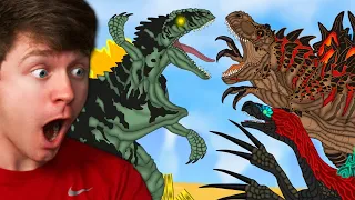 Reacting to DINOSAUR GODZILLA FUSION BATTLES! (Crazy)