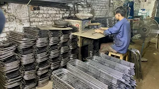 Mass production process of kitchen racks from stainless steel || how made kitchen racks in factory