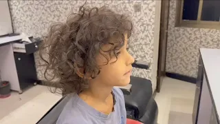 ASMR Barber Long Curly Hair Transformation #alrayaanhairstudio