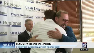 Harvey hero reunion: Surgeon rescued by first responder in order to save teen's life