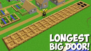 I found THE LONGEST BIGGEST DOOR in Minecraft ! WHAT IS BEHIND THIS DOOR ?