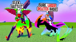 The BIGGEST Flex Battle EVER *Base Deleted* - ROBLOX Dragon Adventures