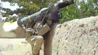 JAVELIN MISSILE FIRED AT TALIBAN IN AFGHANISTAN FIREFIGHT