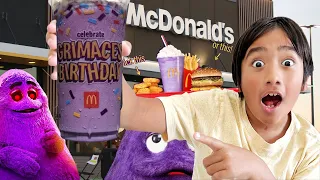 Ryan Kaji Tries the Grimace Shake in Real Life! - Tag with Ryan New Update