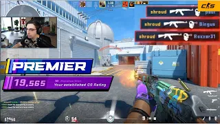 SHROUD IS BACK ON CS2 AND IS DOMINATING PREMIER. CS2 HIGHLIGHTS