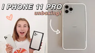 I PHONE 11 PRO UNBOXING & SET UP 2020 *silver new phone*