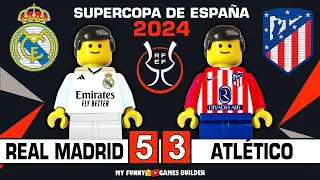 Real Madrid vs Atletico Madrid 5-3 • Supercopa de Espana 2024 • highlights & goals in Lego Football