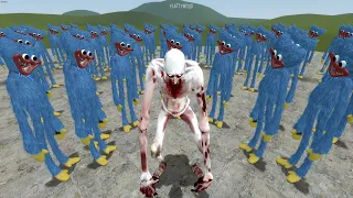 SCP-096 VS 100x HUGGY WUGGY in Garry's Mod!