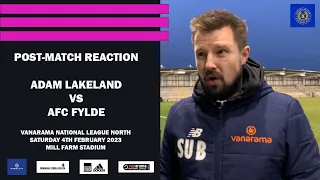 Adam Lakeland Reaction | AFC Fylde vs Curzon Ashton | Vanarama National League North