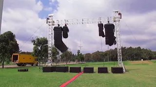 EXHIBICION SISTEMA LINE ARRAY RCF HDL 10-A y RCF HDL 50-A