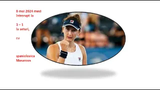 Kenin  VS  Bronzetti, 8 minute, IRINA  BEGU, 8 mai 2024, meci întrerupt la 1-1 la seturi