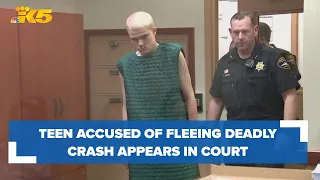 Teen accused of fleeing scene of deadly Roy crash appears in court