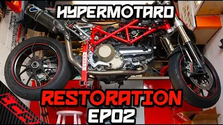 Ducati Hypermotard Restoration EP02 | Pesky Fuel Tanks!!