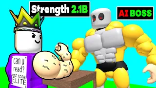 Got TOO STRONG For Arm Wrestling On Roblox Arm Wrestle Simulator