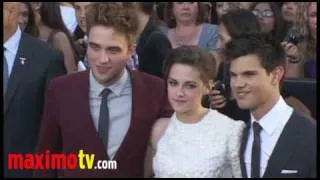 Robert Pattinson, Kristen Stewart, Taylor Lautner at "ECLIPSE" Premiere