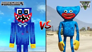 MINECRAFT HUGGY WUGGY VS GTA 5 HUGGY WUGGY (POPPY PLAYTIME) - WHO IS BEST?