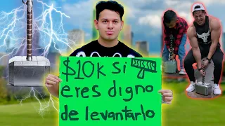 SI LOGRAS LEVANTAR EL MARTILLO GANAS 10,000 😳