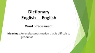 Predicament Meaning Dictionary English - English