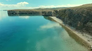 озеро Байкал остров Ольхон с квадрокоптера
