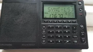 Music4Joy 17670 kHz Grundig G3 Globe Traveler,  работа sync detector 13 июля 2023 г.